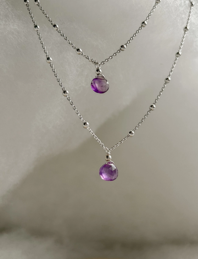 collana goccia - Ametista